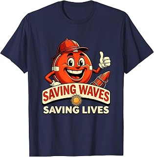 Saving Waves Saving Lives Life Guard Design T-Shirt