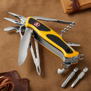 Ranger Boatsman MW Grip Swiss Army Pocket Knife by Victorinox – 5.12 In, Polyamide, Yellow/Black, Model 0.9798.MWC8
