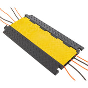 5-Channel Industrial Cable Protector by Global Industrial – Rubber, Yellow, Model TSH20133
