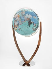 Waypoint Geographic Versus Globe, 24” Diameter Elegant World Globe for Home and Office Decor, Sturdy Build, Easy-to-Read Map, Wood Stand, 51" H x 24" D x 29.5" W, Aquamarine