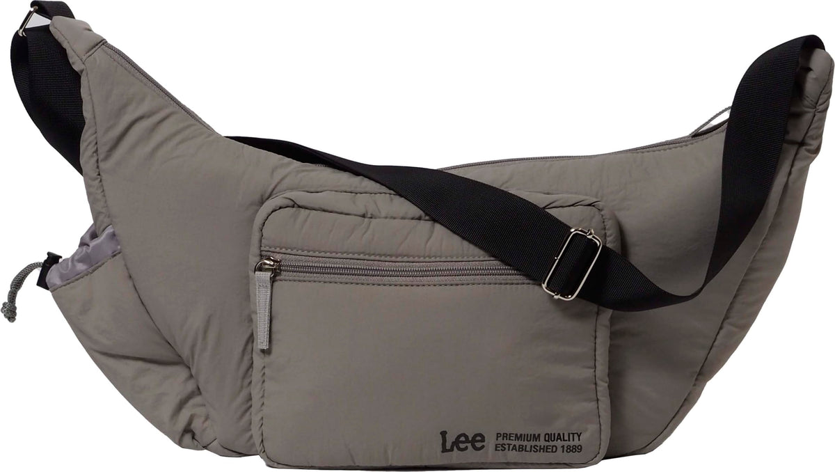 Melty Polyester Large Shoulder Bag Gray by Lee – One Size, 13 liters, Polyester, Gray, Model 320-1413-11