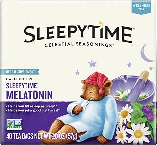 Celestial Seasonings Sleepytime Wellness Melatonin, 48 Herbal Tea Bags