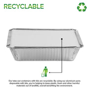 Stock Your Home 2 lb / 100 Pack / Silver Disposable Cookware