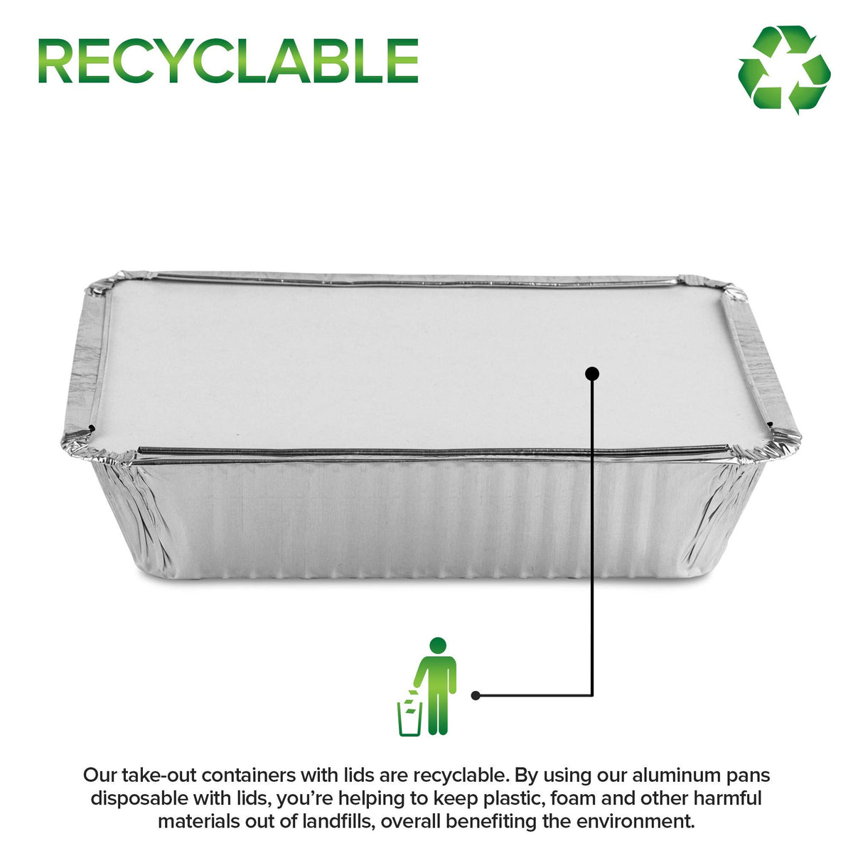 Stock Your Home 2 lb / 100 Pack / Silver Disposable Cookware