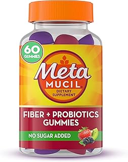 Metamucil Fiber Plus Probiotics for Digestive Health - Strawberry Kiwi Blackberry, 60 Count