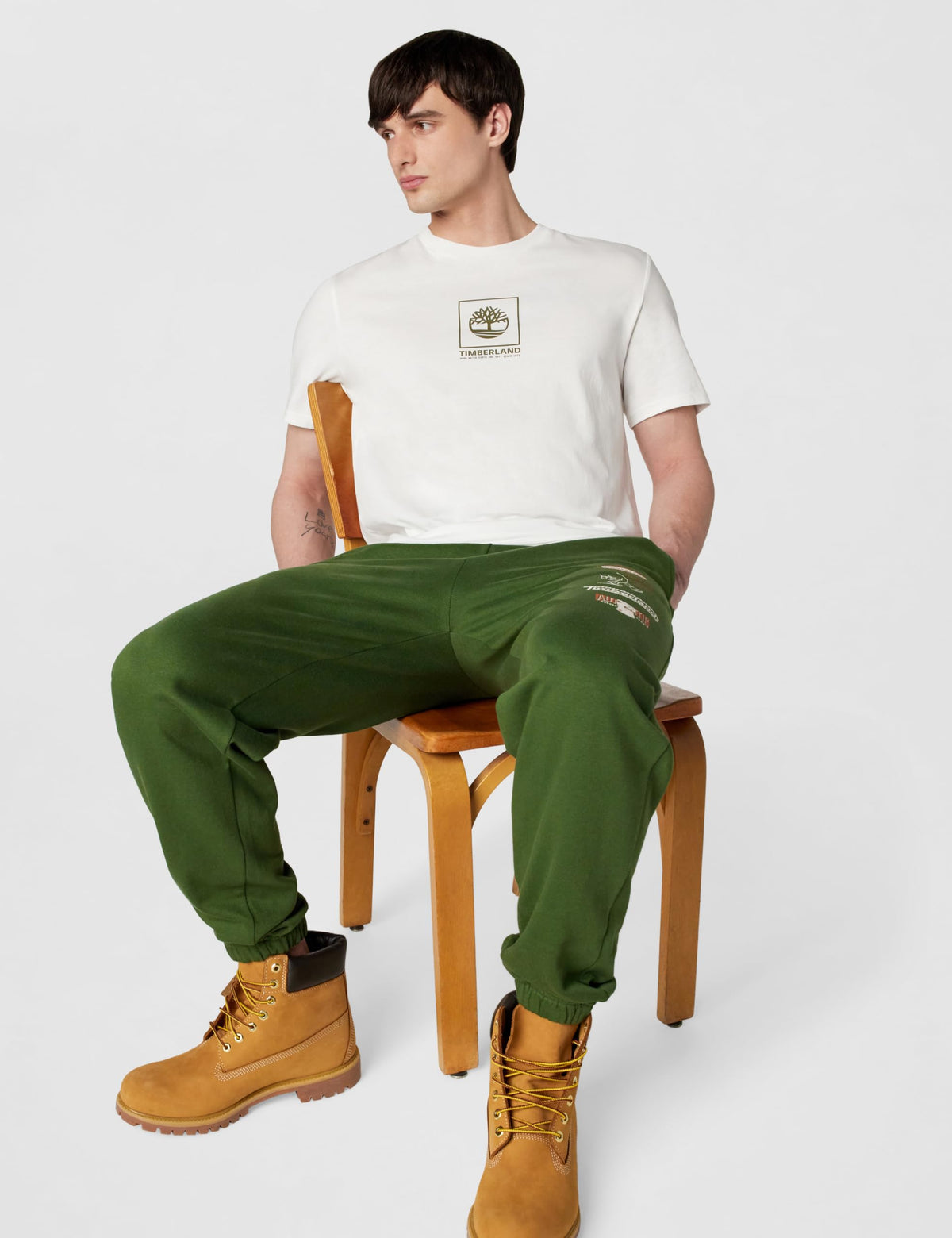 Men's Short Sleeve Stack Camo Tee by Timberland – Cotton, White