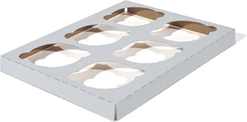SOUTHERN CHAMPION TRAY 1010 Clay Coated Kraft Paperboard 6-ct Cupcake Insert, 8-7/8" Length x 6-7/8" Width x 3/4" Height (Case of 200)