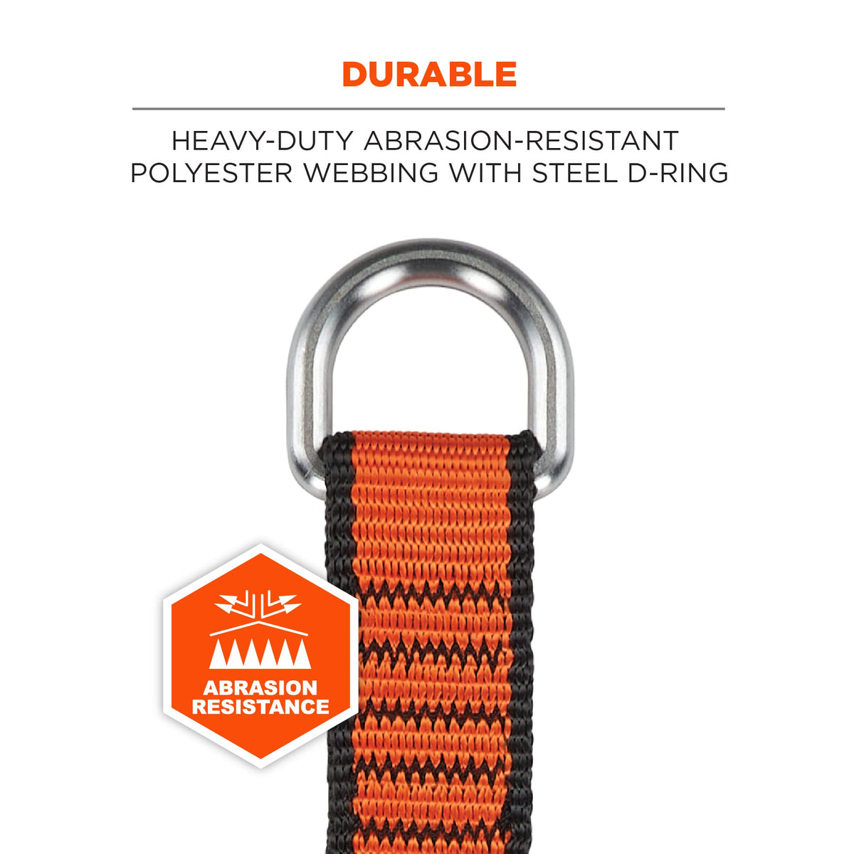 Squids 3174 Tool Tethering Cross Arm Anchor Strap by Ergodyne – Polyester, Orange, Model 19174