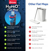 H2prO Flat Mop System | Quick Everyday Cleaning | Dual-Tank Fresh Water System | Machine Washable Reusable Microfiber Mop Pad | Safe on Hardwood by O-Cedar – H2prO, Model 175765