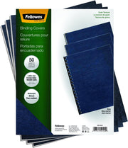Fellowes 8 / 400 Pack / Navy Binding Covers