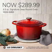 Le Creuset Enameled Cast Iron Deep Round Dutch Oven, 6.5 Quart, Sea Salt
