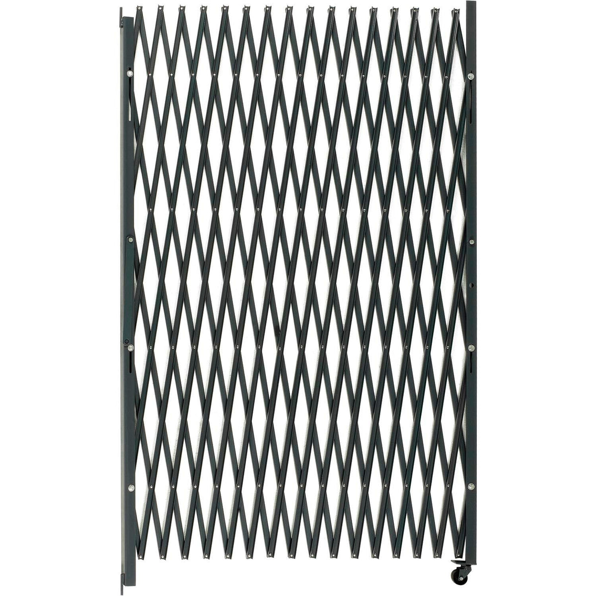 7-1/2'W Single Folding Security Gate by Global Industrial – 6.5x7.5 Inch (Pack of 1), Alloy Steel, Gray, Model 600865
