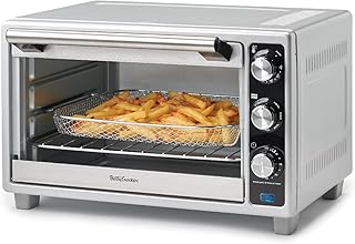 Betty Crocker Air Fryer Convection Toaster, 1500 Watts, BC-4637S, Silver