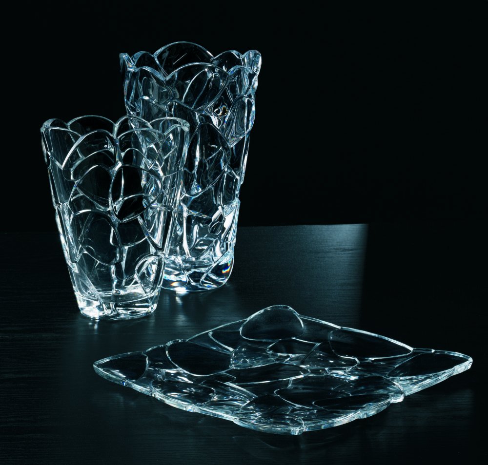 Petals Square 11" Plate by Nachtmann – Square Plate, Transparent, Pack of 2, Model 88334