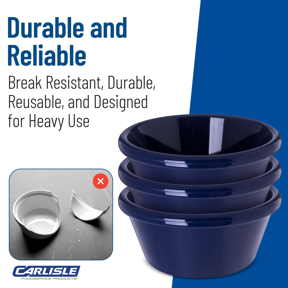 Carlisle FoodService Products Cobalt / 6 oz / 48 Ramekins