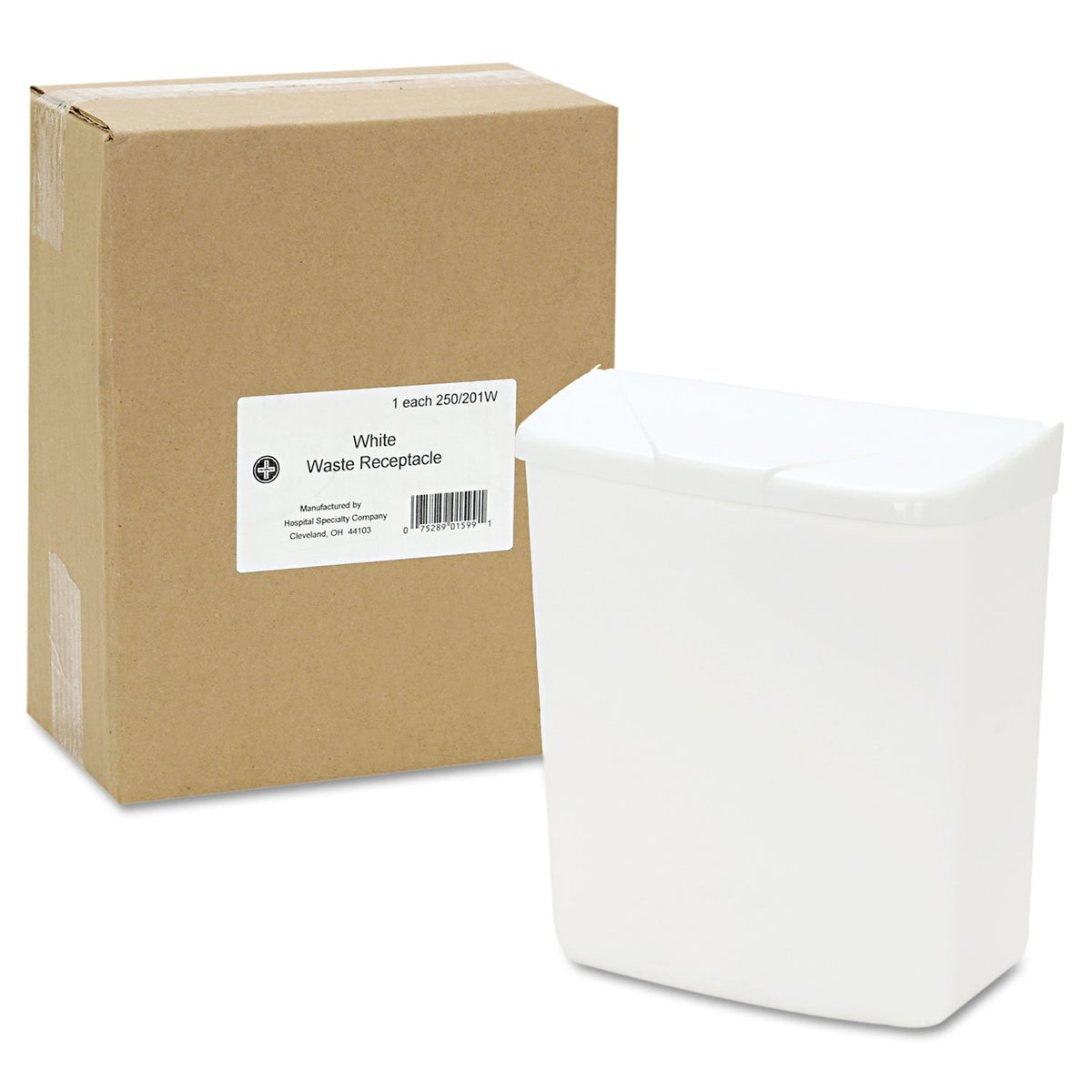 Co. Health Gards Convertible Sanitary Napkin Receptacle by Hospital Specialty – White, Model 250/201W (DMi