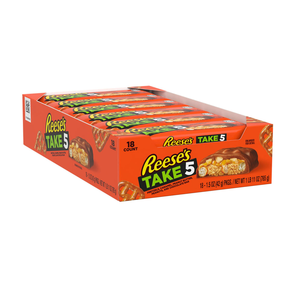 TAKE 5 Pretzel by Reese's – 1.5 Ounce (Pack of 18), Pack of 18, Model 20034000386455