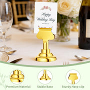 Urban Deco Place Card Holders, 1.7 Inch Steel, Gold 16 Pack