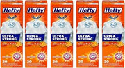 Hefty Ultra Strong Tall Kitchen Trash Bags, Citrus Twist, 13 Gallon, 20 CT (Pack of 5)