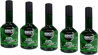 BRUT Classic Splash-On Fragrance, 7 Fluid Ounce Plastic Bottle, Pack of 5
