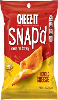 Cheez-It Sunshine Snap'd Crackers, Double Cheese, 2.2 Oz Pouch, 6/pack