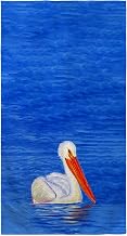 White Pelican Portrait Beach Towel
