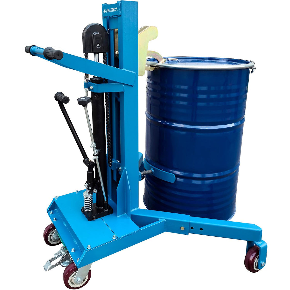 Mobile Hydraulic Drum Handler with Universal Grip & by Global Industrial – Alloy Steel, Model SCGL3001-C