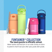 FUNTAINER 16oz Plastic Bottle with Spout Lid by THERMOS – 16 Ounces, Plastic, Off to the Races, Model GP4040RC6