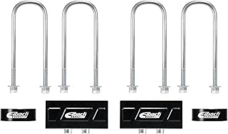 Eibach Leaf Spring Block, 2.5 in Height, Hardware/U-Bolts, Aluminum, Black Anodized, compatible with Ford Fullsize Truck 2021-25, Kit