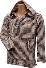 Kids Baja Hoodie, Large, Multicolor, Textured Zig Zag Stripe, Fleece Lined, Recycled Material