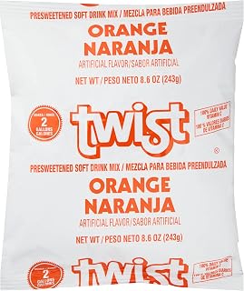 Kool-Aid Twist Orange Drink Sweetened Powdered Drink Mix, 8.6 Ounce (Pack of 12)