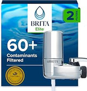 Brita Faucet Mount Water Filter System, Includes 2 Filters, Chrome