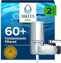 Brita Faucet Mount Water Filter System, Includes 2 Filters, Chrome