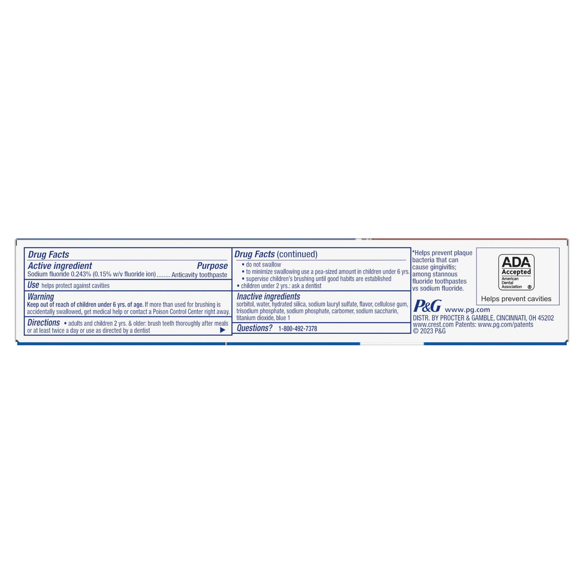 Cavity Protection Toothpaste by Crest – 2.4 Fl Oz (Pack of 1), Model 37000512189