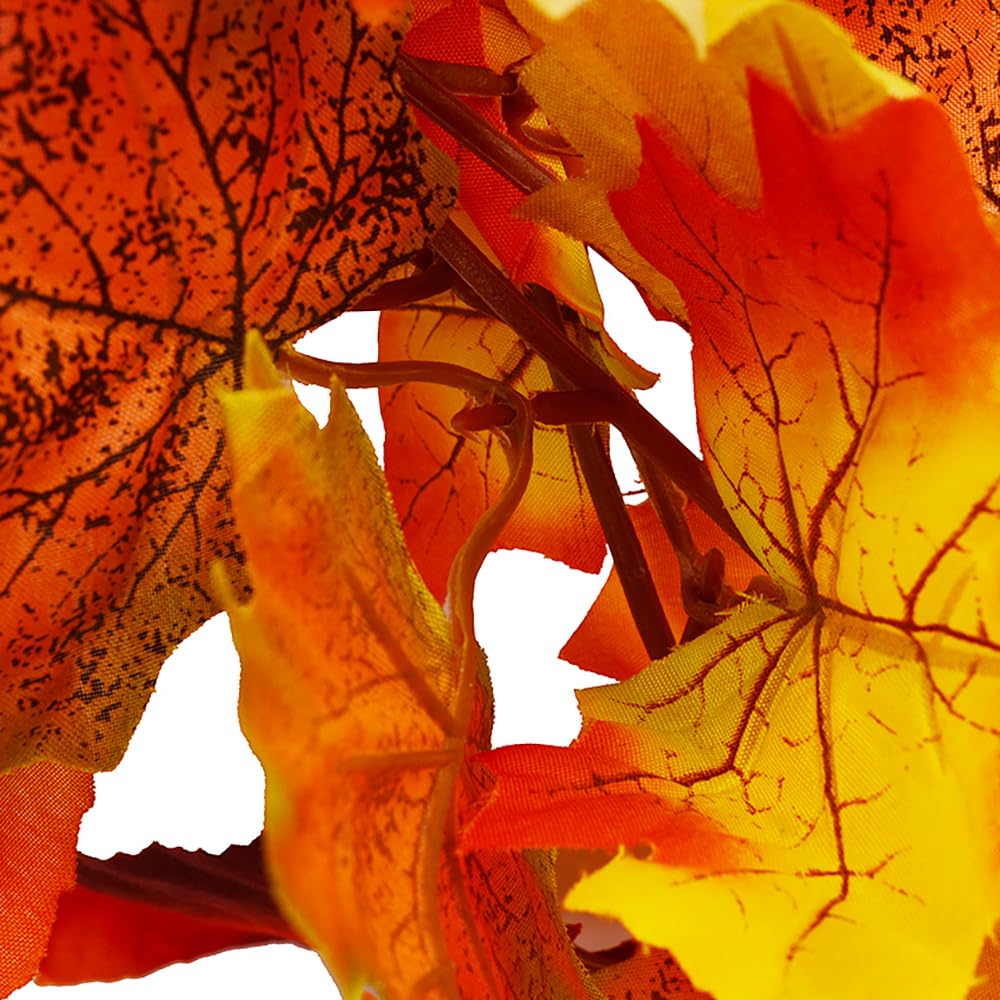 Onetoy Maple Leaf Garland, 6 Ft, Set of 3, Artificial Fall Vine