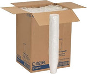 Georgia-Pacific Case Pack of 20 DIXIE Perfect Touch 16 Oz insulated paper hot cups. White - Bag of 5