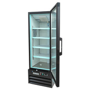 21 5/8" Glass Door Merchandiser by MOTAK – 24.80x25.59x69.09, In Description, Black, Model MGD-1DR-21-X