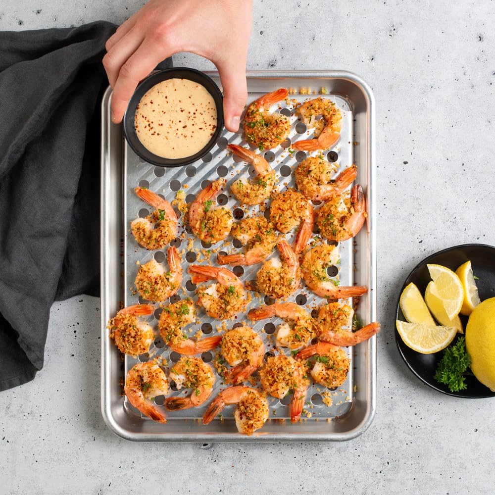 Naturals Quarter Sheet with Multi-Purpose Oven and Cooling Rack by Nordic Ware – Quarter Sheet, Aluminum, Quarter Sheet + Rack, Model 45330
