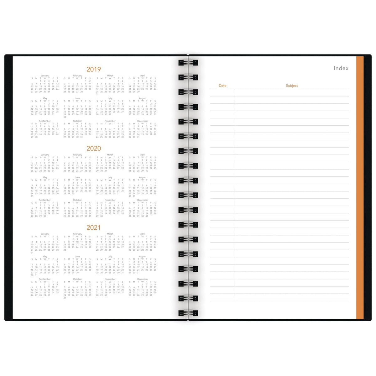 ®Two Days Per Page Planning Notebook 80-6203 9x by AT-A-GLANCE – True, Faux Leather, Gray, Model 80-6203-00