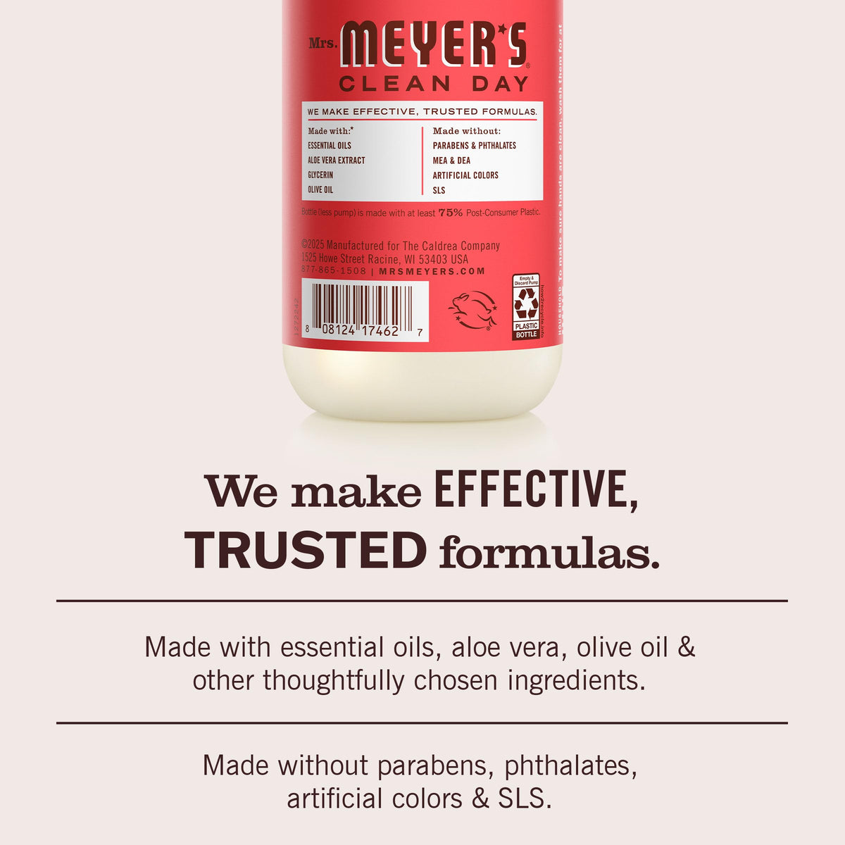 Mrs. MEYER'S Rhubarb / 12.5 Fl Oz (Pack of 1) / 1 Hand Wash