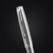 Sonnet Ballpoint Pen - Ciselé Palladium - Chrome Trim (Special Edition) by Parker – 1 Count (Pack of 1), Chrome White, Model 2209263