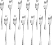 Amefa Atlantic Dessert Forks, 18/10 Stainless Steel, Mirrored Finish, 7 Inch, Set of 12