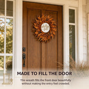 KAI-ROAD Fall Eucalyptus Wreath, 26 Inch, Yellow