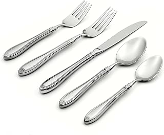 Oneida Sheraton 5-Piece Flatware Set, Service for 1 | silver, dishwasher safe | includes knives, forks, and spoons | heavy duty, cutlery set, utensil set, wedding silverware