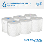 Scott Professional White / 700 Feet (Pack of 6) / Blue Core Paper Towels