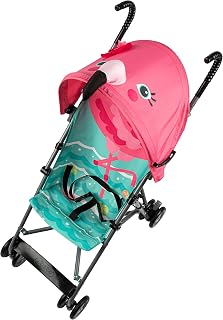 Cosco Character Umbrella Stroller, Easy to Store Anywhere with its Compact Umbrella fold, Pink Flamingo