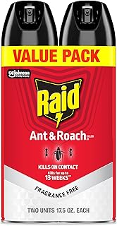 Raid Ant & Roach Killer 26, Fragrance Free Bug Killer for Home Use, Kills Bugs on Contact, 17.5 Oz, 2 Count