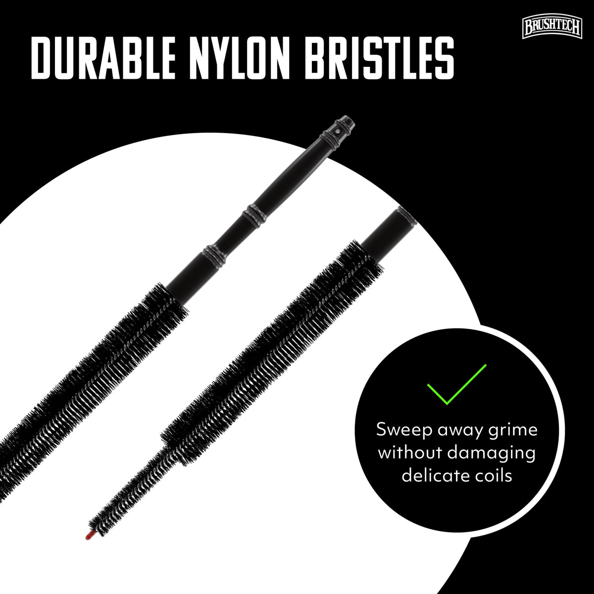 Brushtech Refrigerator Coil Cleaning Brush - Black – 1.5" H x 15.25" L x 1.5" W, Plastic, One Color, Model B47C