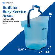 Ice Bucket by San Jamar – 6 Gallon, 13 1/4 x 16, 6.0 gallons, Plastic, Blue, Model SILD6000