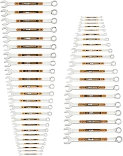 GEARWRENCH 44 Piece 12 Point SAE/mm Hi-Viz Combination Wrench Set | 81919H